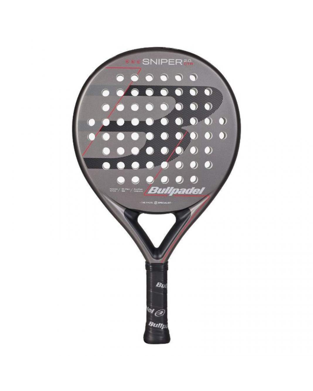 BULLPADEL - SNIPER 2.0 CONTROL GRIS 2026